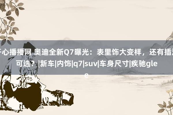 开心播播网 奥迪全新Q7曝光：表里饰大变样，还有插混可选？|新车|内饰|q7|suv|车身尺寸|疾驰gle