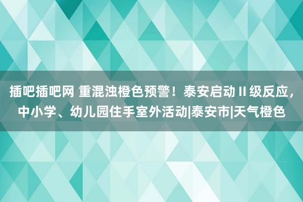 插吧插吧网 重混浊橙色预警！泰安启动Ⅱ级反应，中小学、幼儿园住手室外活动|泰安市|天气橙色